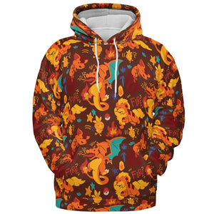 Charizard Arcanine Torchic Fire Pokemon All-over Print Hoodie