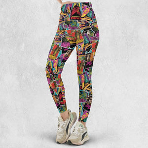 Multi Monster Pop Badges Legging