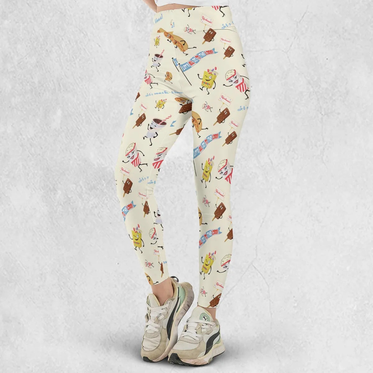 Let's All Go To The Lobby Retro Cartoon Legging