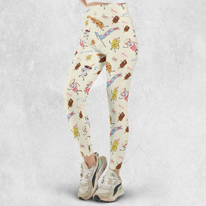 Let's All Go To The Lobby Retro Cartoon Legging