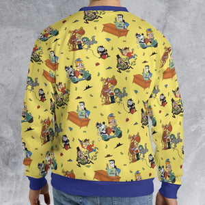 Moose And Squirrel The Adventures of Rocky and Bullwinkle All-over Print Sweatshirt