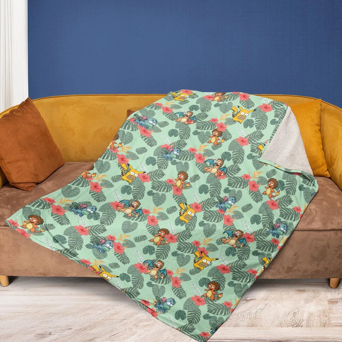 Simpsonmon The Simpsons Pokemon Mashup Fleece Blanket