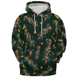 Cat Kitten DNA Pattern All-over Print Hoodie