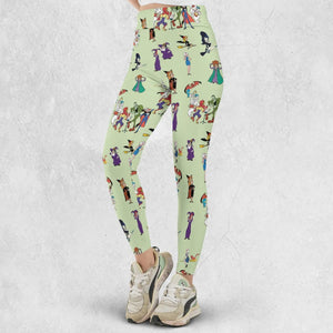 Witches Cartoon Characters Legging