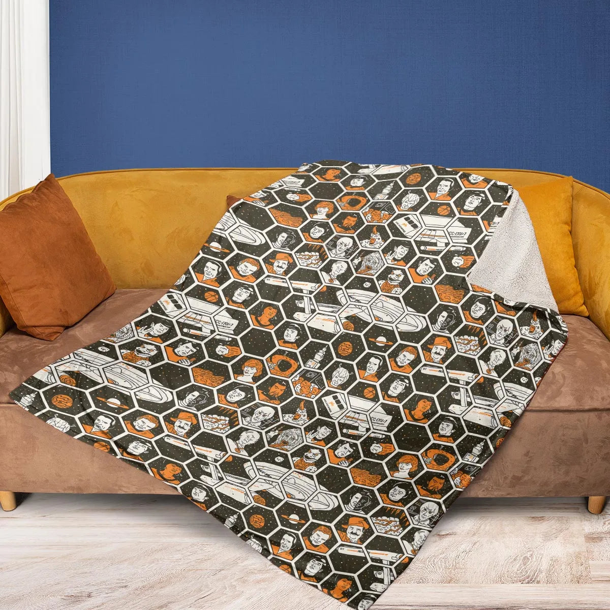 TrekToon Star Trek Hive Pattern Fleece Blanket