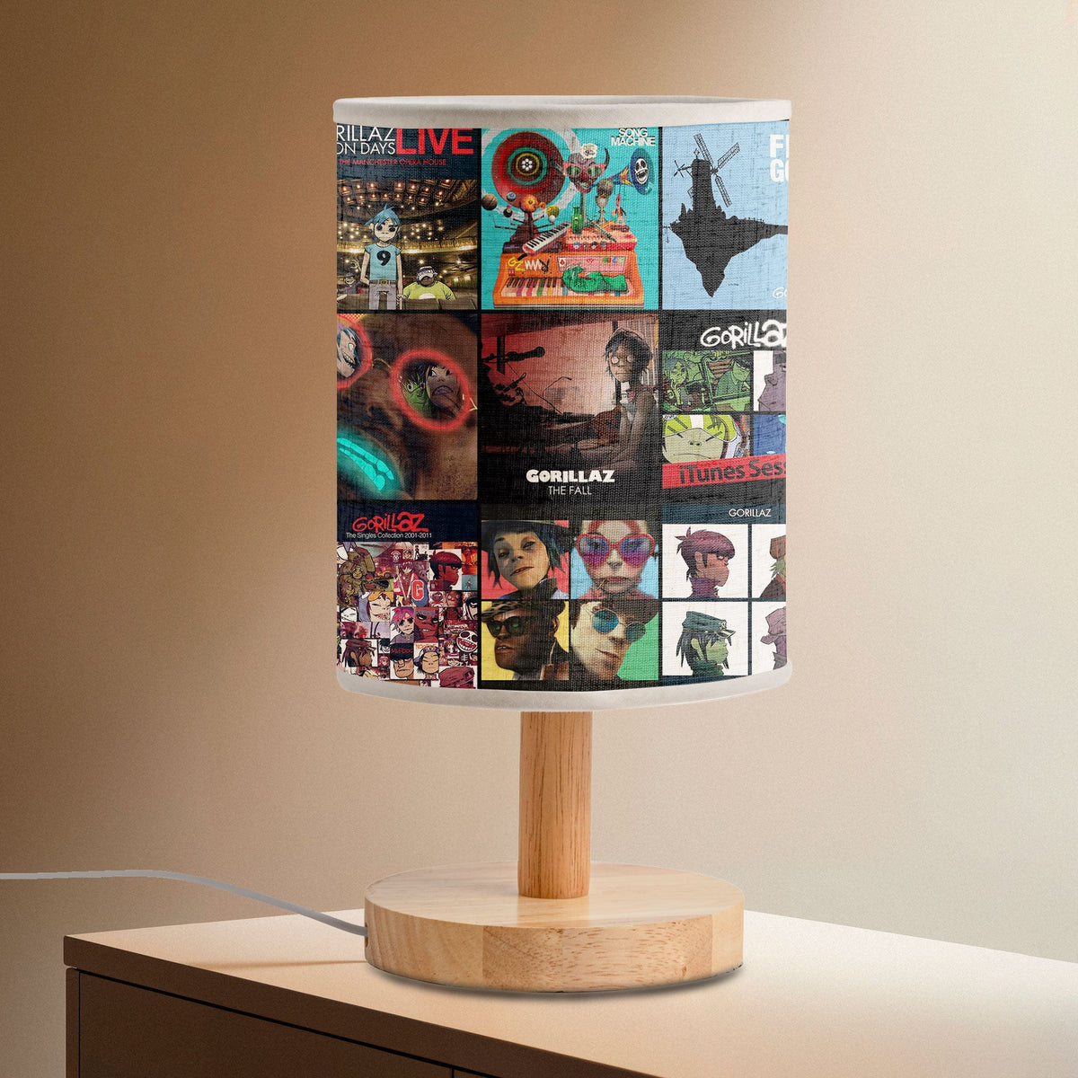 Gorillaz Fabric Lamp Virtual Band Vibes