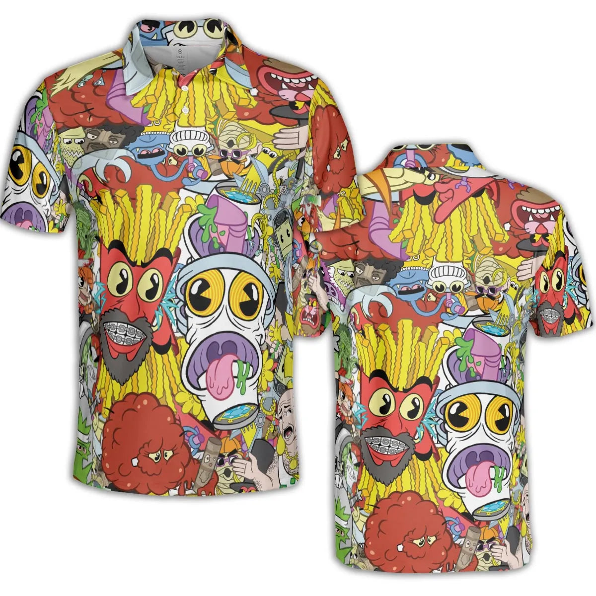 Pure Chaos Aqua Teen Hunger Force AOP Men/Women Polo Shirt