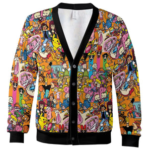 90s Nostalgia Cartoons Cardigan