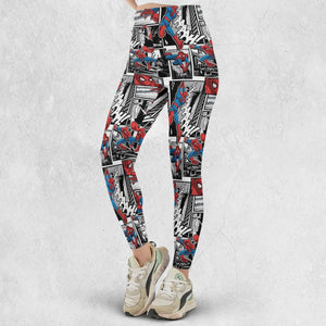 Spider Man Comic Pattern Legging