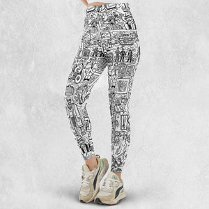 The Big Lebowski Doodles Legging