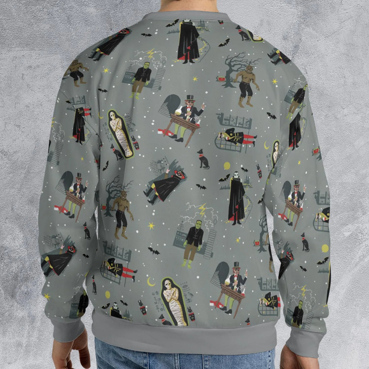 Classic Monsters Halloween All-over Print Sweatshirt