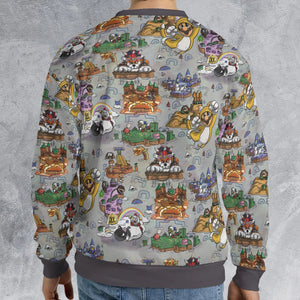 Mushroom World Super Mario Worlds All-over Print Sweatshirt