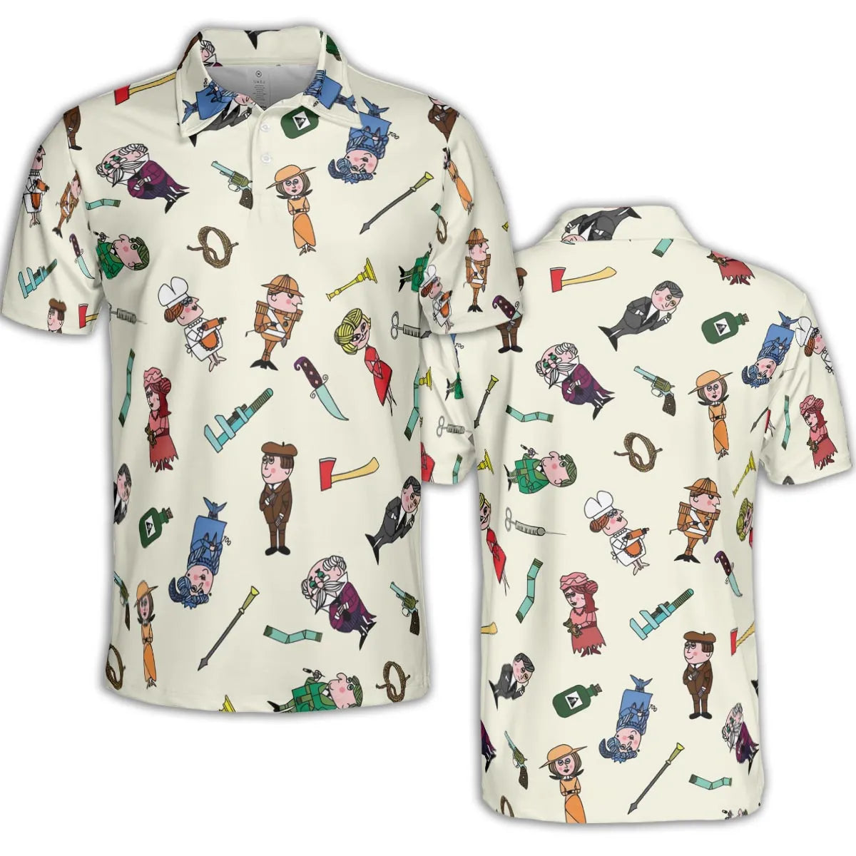 Clue Board Game Characters AOP Men/Women Polo Shirt
