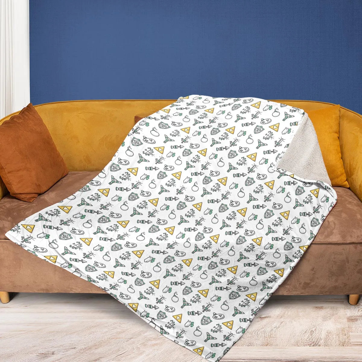 The Zelda Pixel Style Fleece Blanket