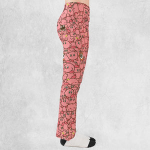 Cute Kirby Waddle Doo Bandana Waddle Dee Meta Knight Kirby's Characters Flare Leggings