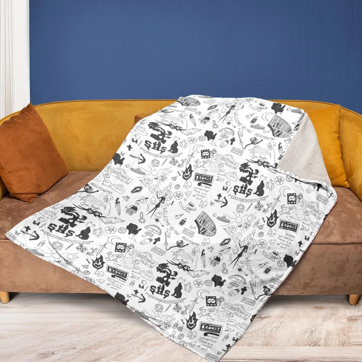 Buffy The Vampire Slayer Pattern Fleece Blanket