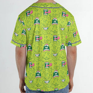 Funny Face Expression Slimer Ghostbusters Unisex Baseball Jersey