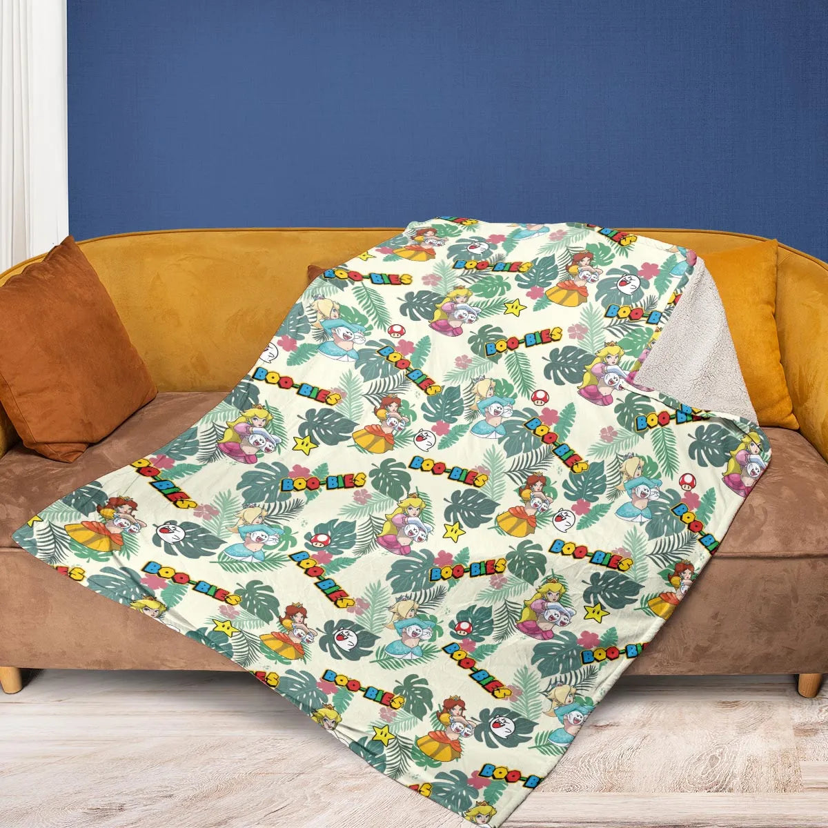Super Mario Boo-Bies Pattern Fleece Blanket