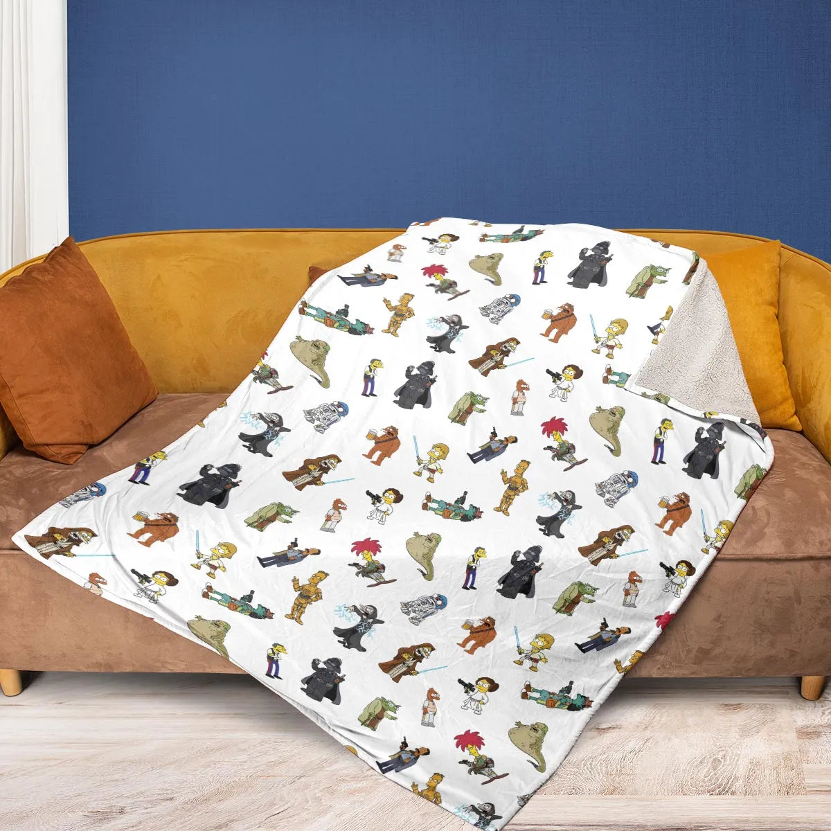 Simpsons Star Wars Mashup Fleece Blanket