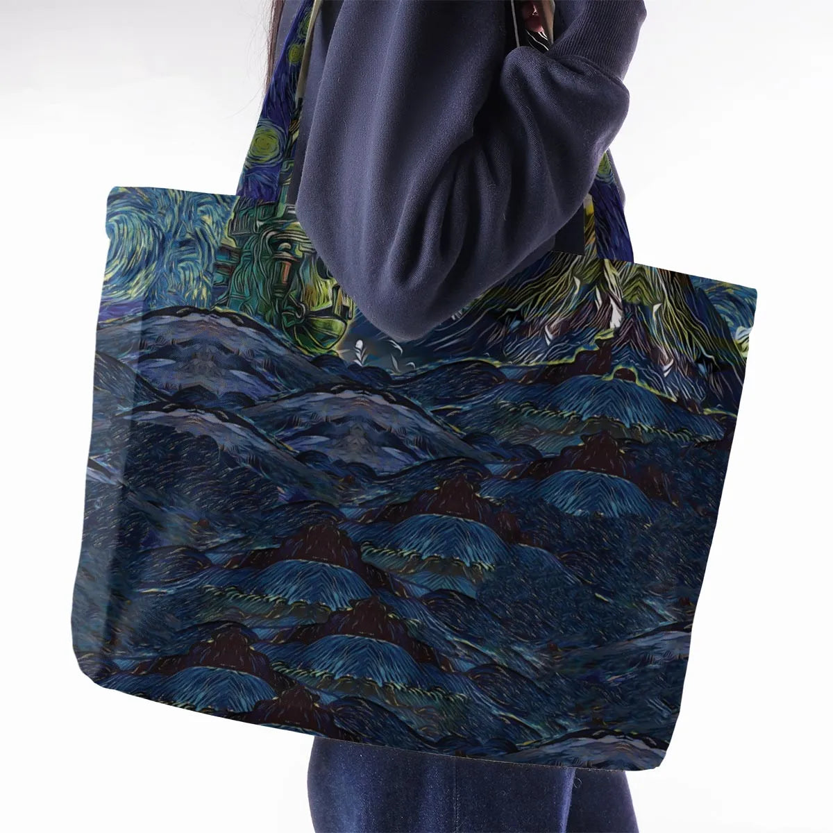 Howl’s Moving Castle Starry Night Large Tote Bag