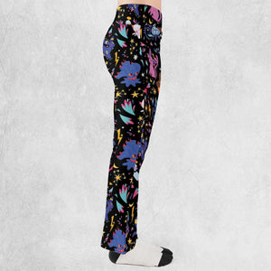 Ghost Buddies Cottagecore Pokemon Patterns Flare Leggings