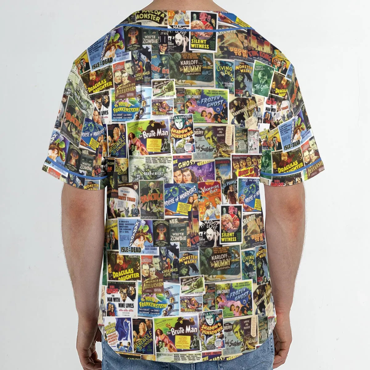 Vintage Horror Movies Unisex Baseball Jersey