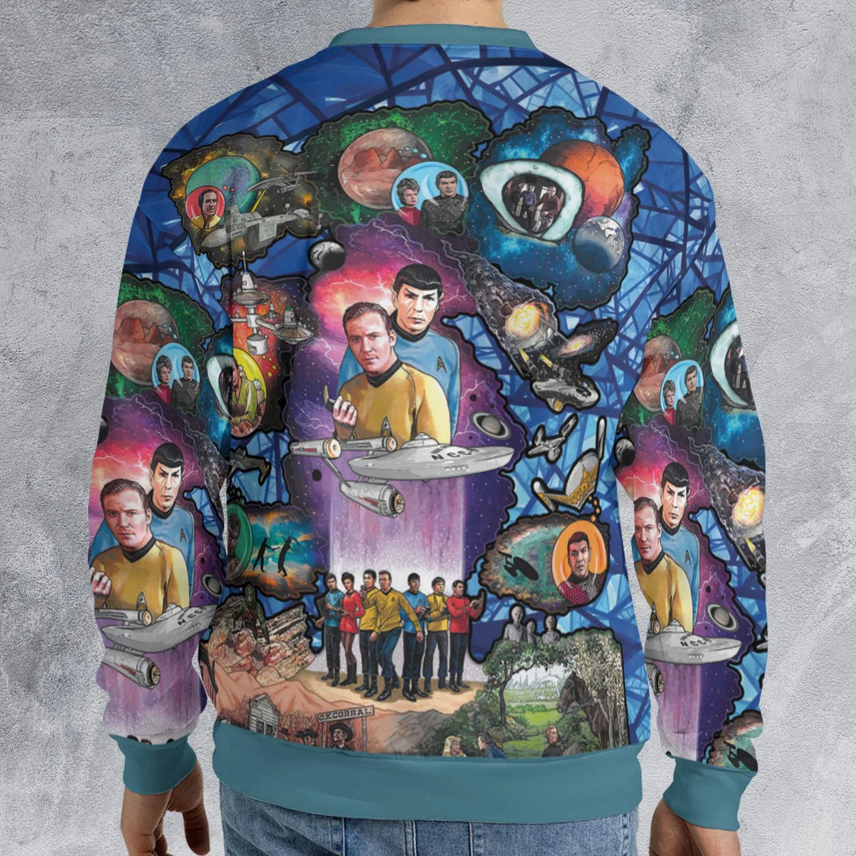 The Beginning Star Trek Pattern All-over Print Sweatshirt