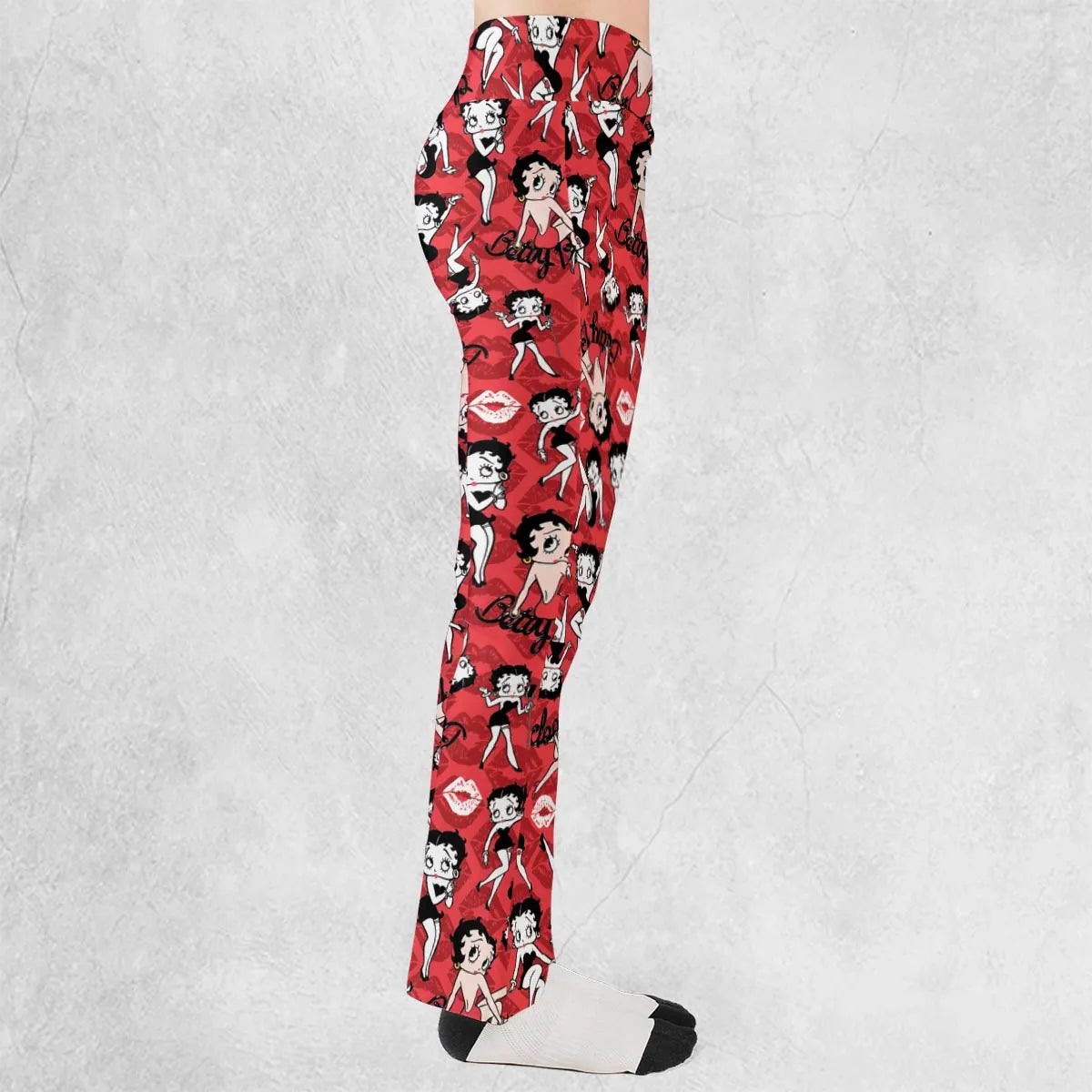 Betty Boop Singer Cartoon Sexy Flare Leggings