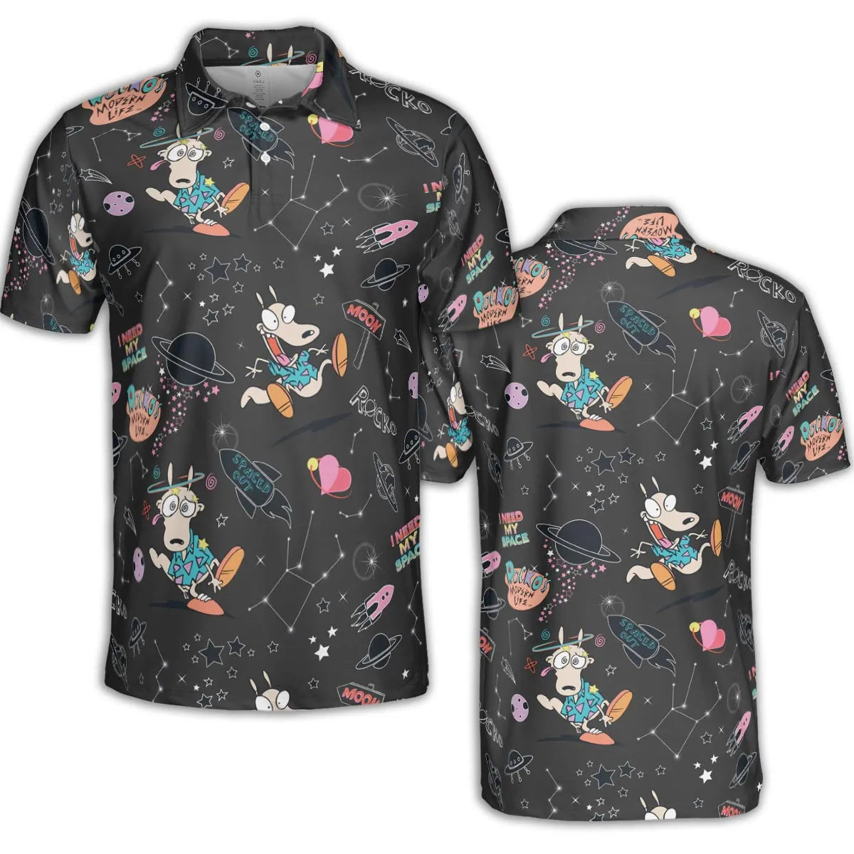 Rocko Space Out Rocko's Modern Life AOP Men/Women Polo Shirt