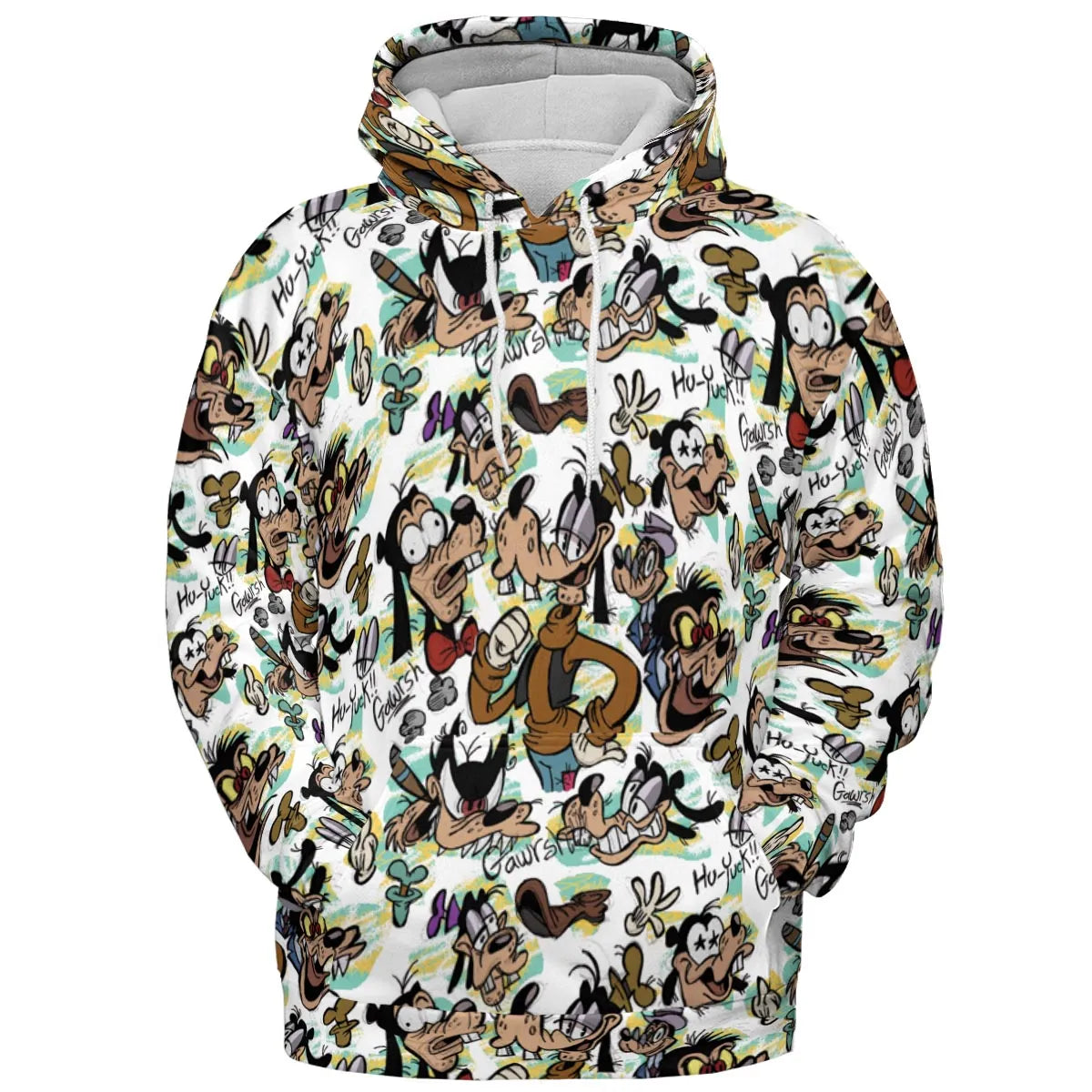 Many Faces Of Goofy All-over Print Hoodie