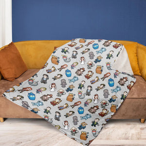 Cartoon Who Doctor Who Fleece Blanket