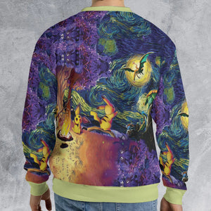 Pokemon Starry Night Campfire All-over Print Sweatshirt