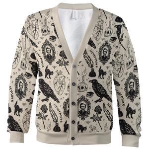 The Raven Nevermore Edgar Allan Poe Cardigan