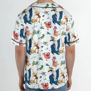 Sword in the Stone Pattern Unisex Baseball Jersey