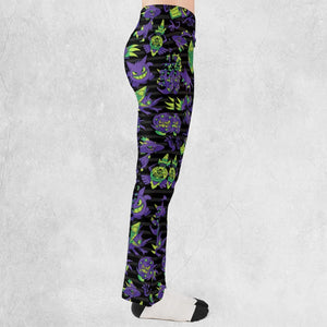 Ghost Type Pokemon Pattern Flare Leggings