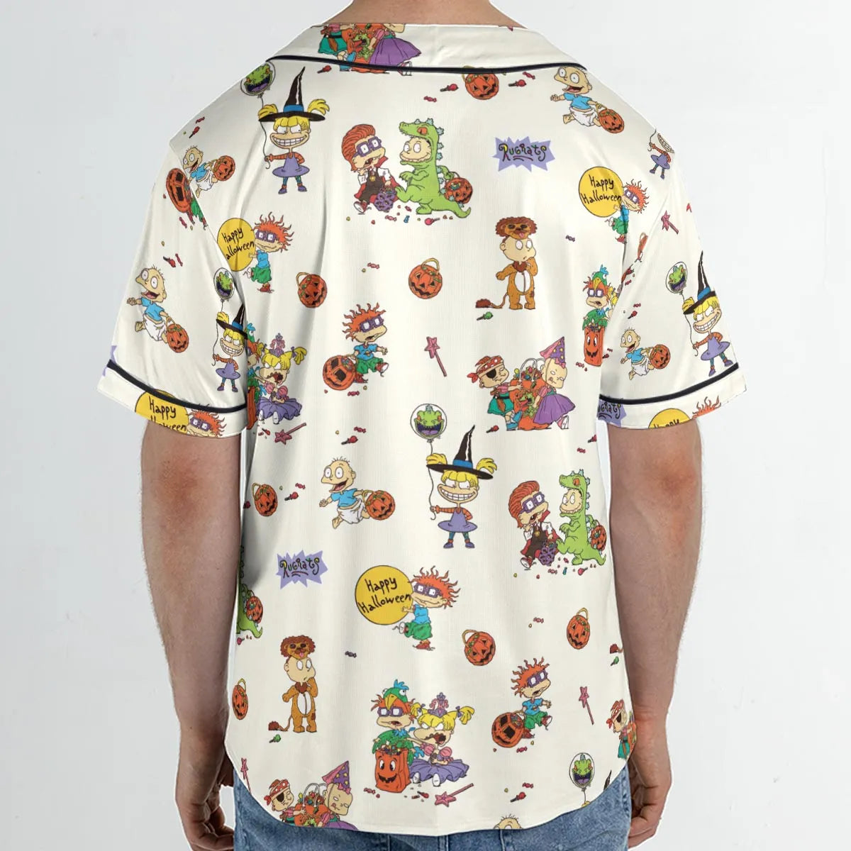 Rugrats Happy Halloween Pattern Unisex Baseball Jersey