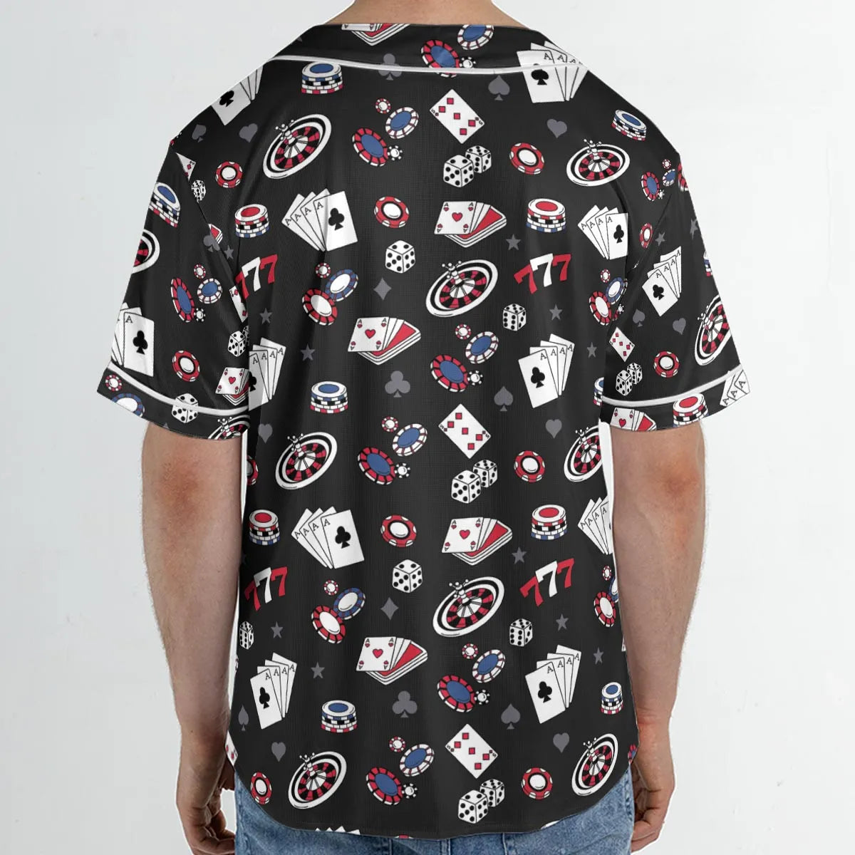 Vintage Poker Texas Hold’em Unisex Baseball Jersey