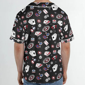 Vintage Poker Texas Hold’em Unisex Baseball Jersey