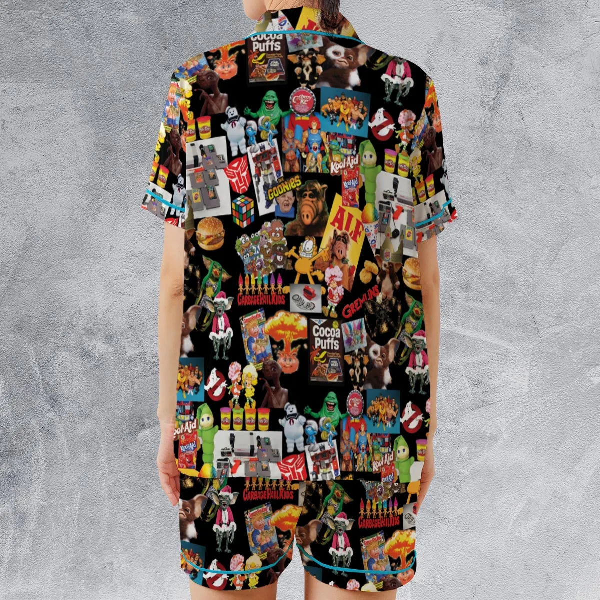 80's Kids Starter Pack Satin Short-Sleeve Pajamas Set