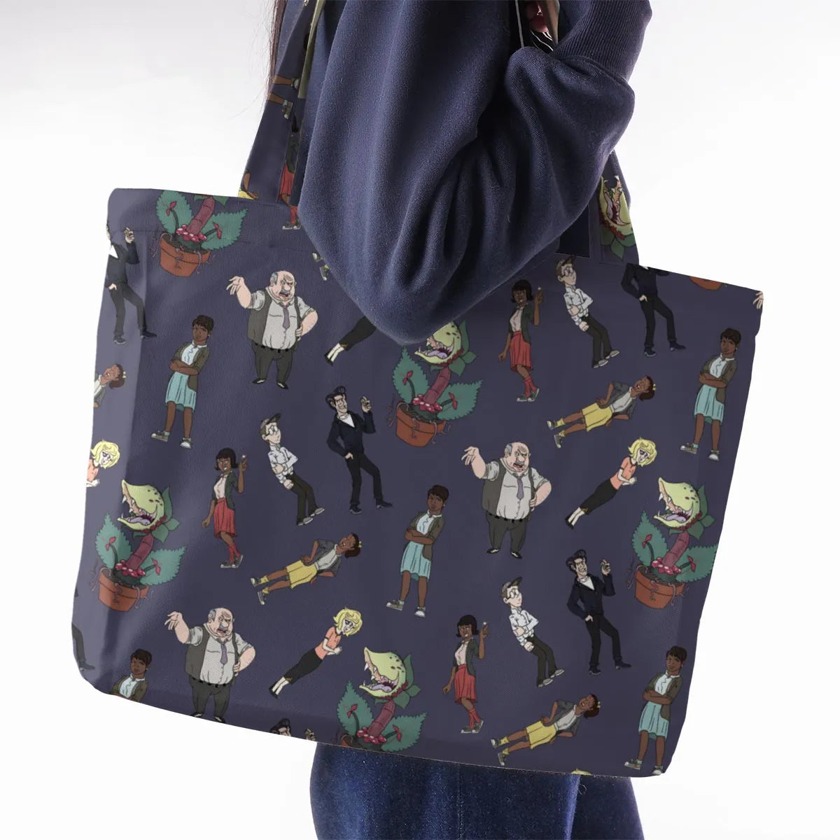 Little Shop Of Horror Characters Large Tote Bag