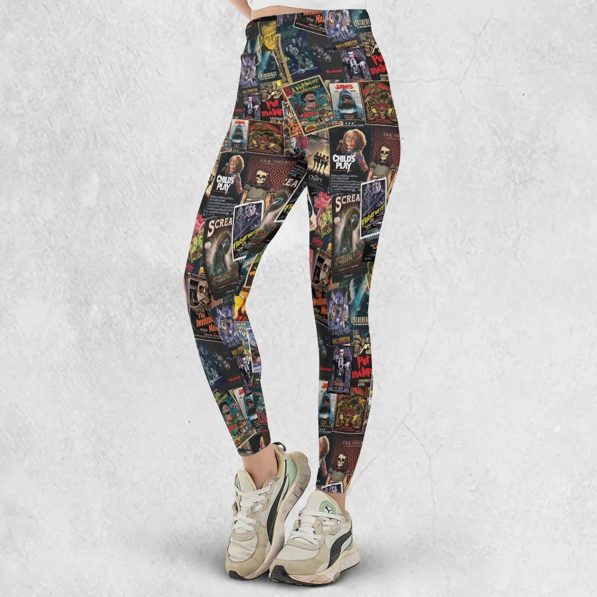 Vintage Horror Pattern Legging