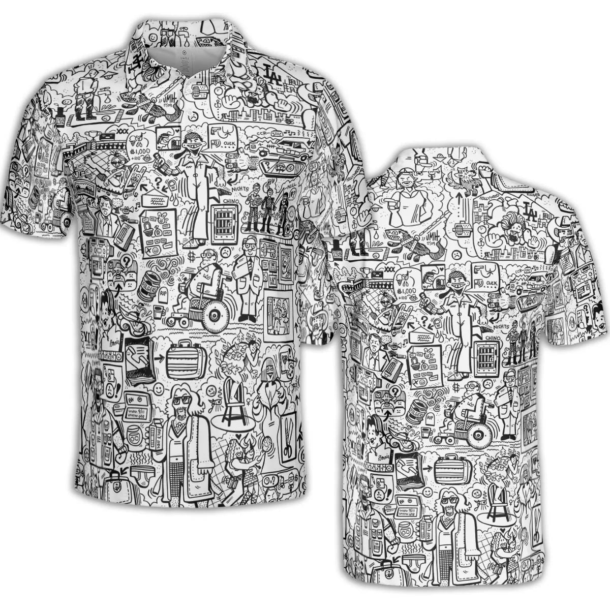 The Big Lebowski Doodles AOP Men/Women Polo Shirt