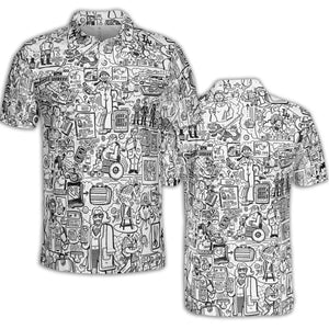 The Big Lebowski Doodles AOP Men/Women Polo Shirt