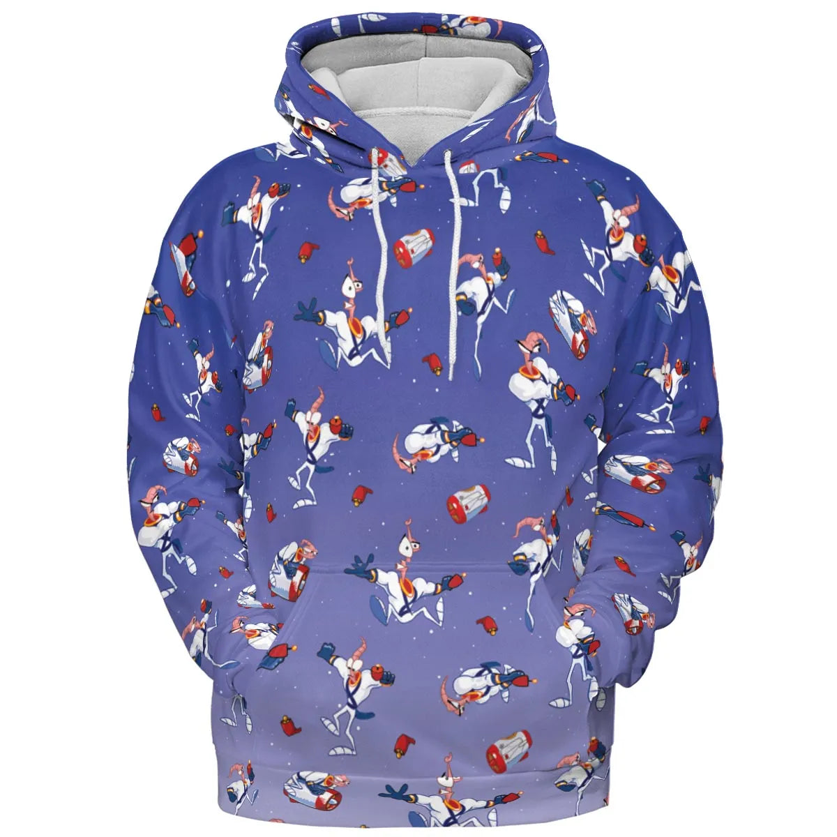 Ungroovy Earthworm Jim All-over Print Hoodie