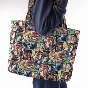 Pioneering '50s Classics Monster Hammer Horror Films Large Tote Bag