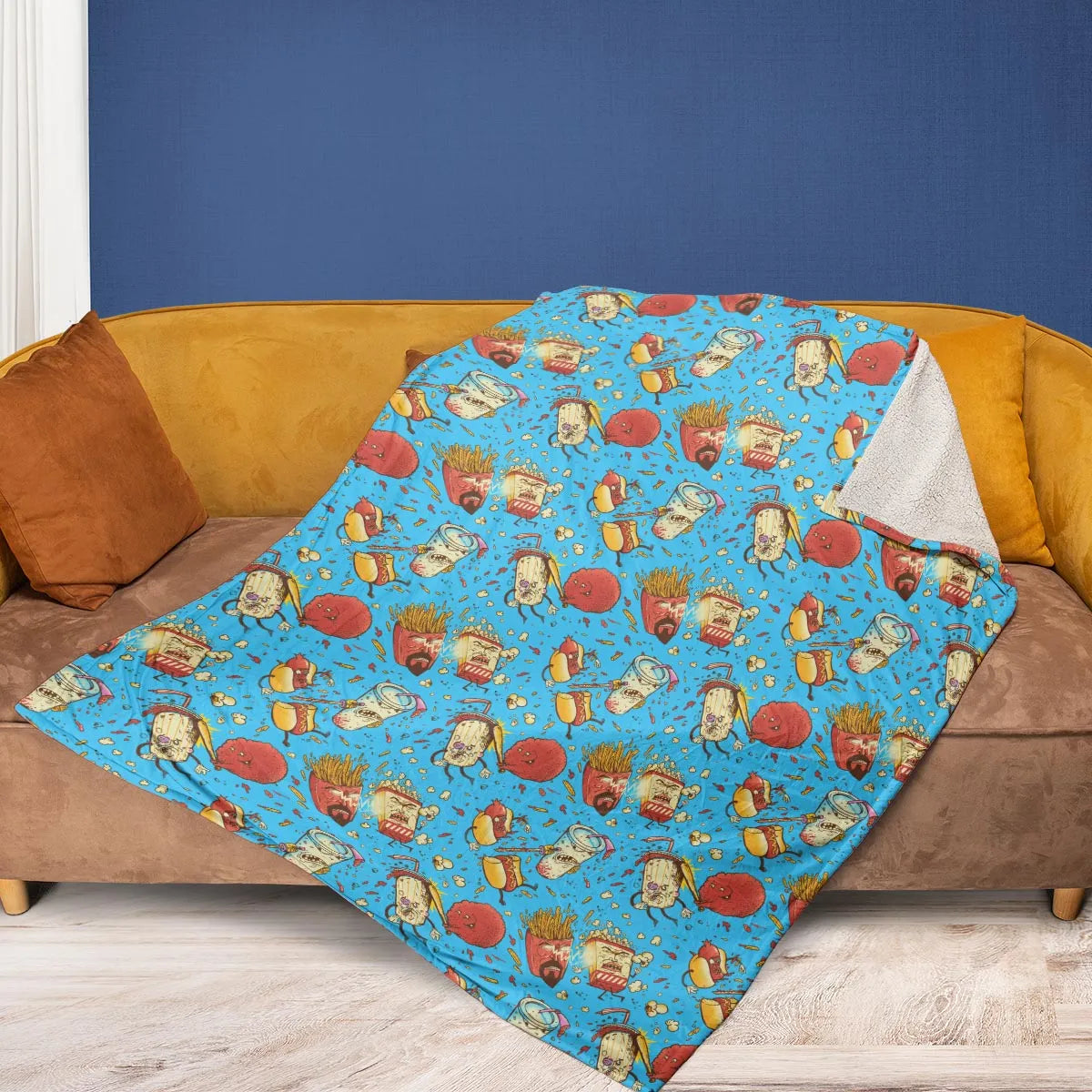 Fight! Aqua Teen Hunger Force Fleece Blanket
