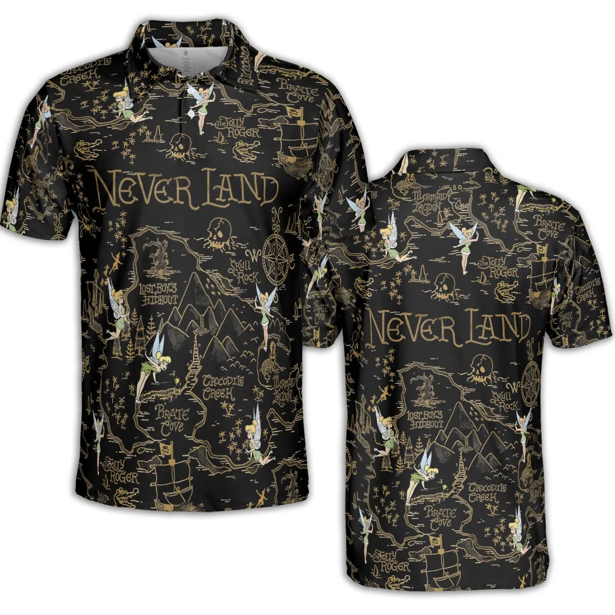 Finding Neverland Tinker Bell AOP Men/Women Polo Shirt
