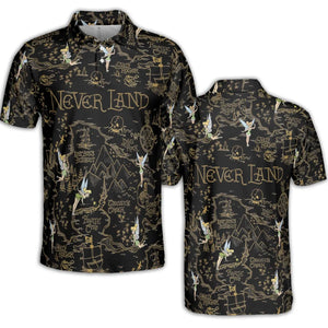 Finding Neverland Tinker Bell AOP Men/Women Polo Shirt