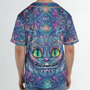 Cheshire Cat Alice In Wonderland Unisex Baseball Jersey