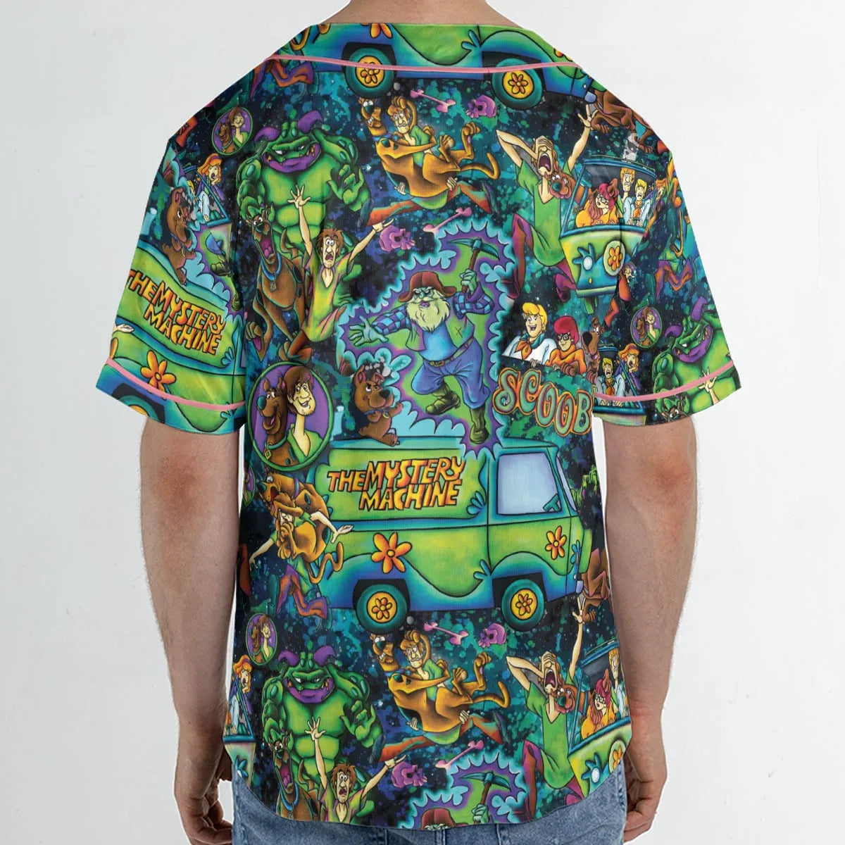 Monsters Mayhem and The Mystery Machine Scooby Doo Unisex Baseball Jersey